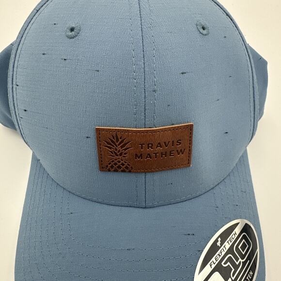 Travis Matthew Pineapple Parade Blue Golf FlexFit Tech 110 Stretch Snapback Hat - Picture 3 of 8